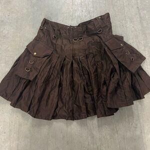 Brown Corset Skirt with Ring Detail "MENS" WORKMAN KILT BROWN 38